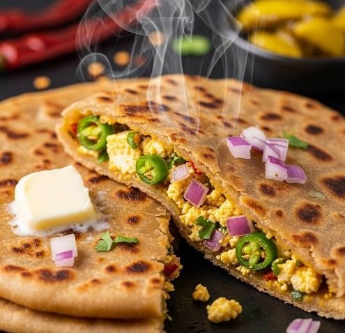 Paneer Pyaza Paratha