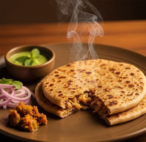 Spicy Pyaaz Paratha