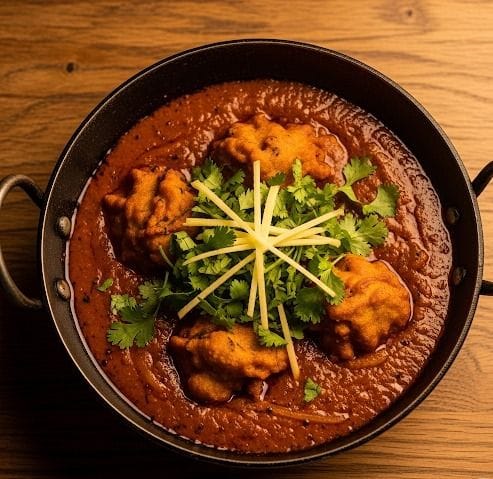 Spicy Kadhai Pakoda Curry 🌶️🍲