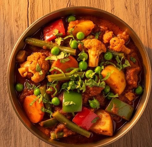 Desi Mix Veg Curry 🥕🌽🥦